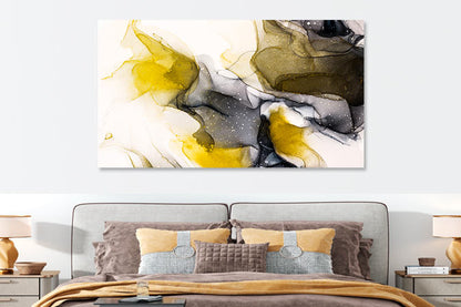Tablou Canvas Abstract - Galben Alb Si Negru TA15141