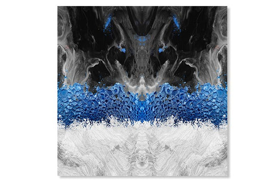 Tablou Canvas Abstract - Albastru Gri Negru TA21107