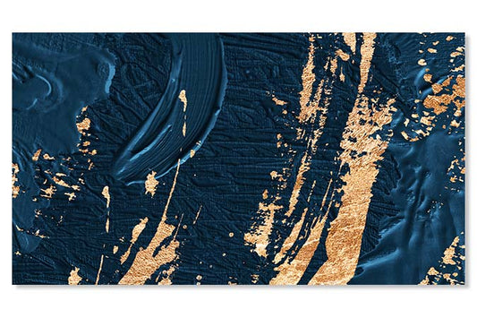Tablou Canvas Abstract - Albastru Inchis Si Bej TA44795