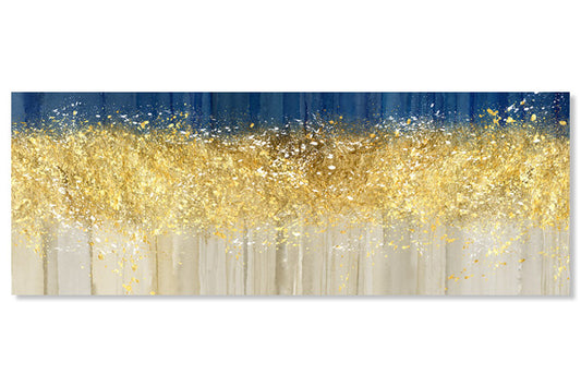 Tablou Canvas Decorativ - Abstract albastru si auriu TA20103