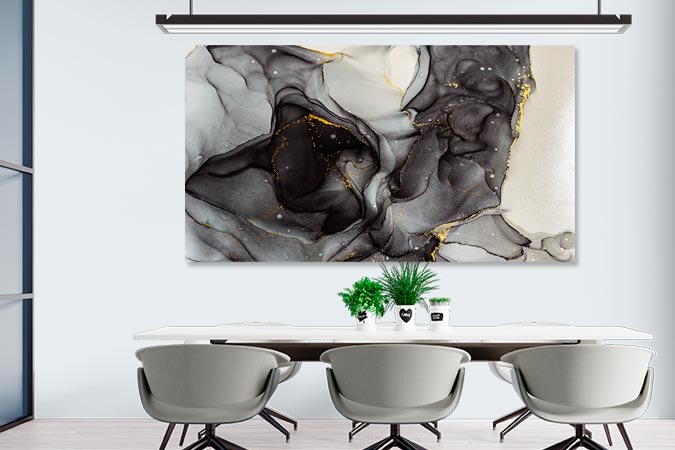 Tablou Canvas Abstract - Negru Si Auriu TA42115