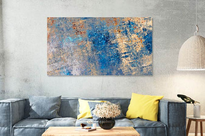 Tablou Canvas Abstract - Albastru si Cupru TA26105