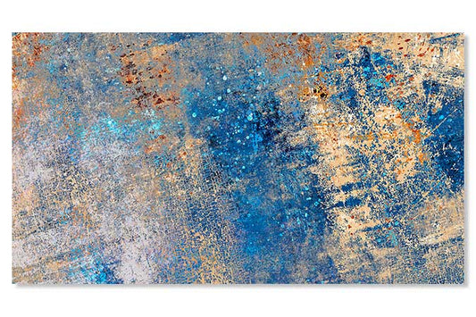 Tablou Canvas Abstract - Albastru si Cupru TA26105