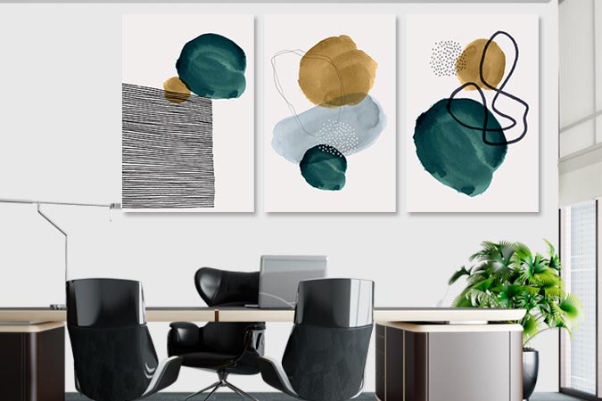 Tablouri Canvas Abstracte  - Modern Art Color Verde TA18371
