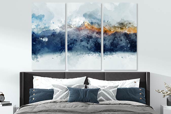 Tablou Canvas Abstract - Munte Albastru TA54311