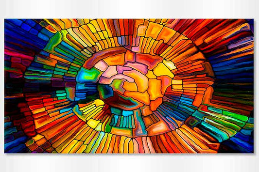 Tablou Canvas Abstract  - Vitraliu Multicolor TA65528