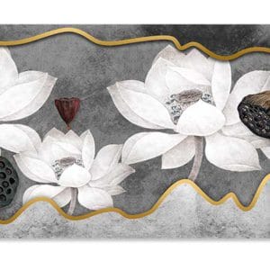 tablou canvas decor flori albe 17111