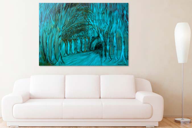 Tablouri Canvas Abstracte - Seara Albastra TA100701