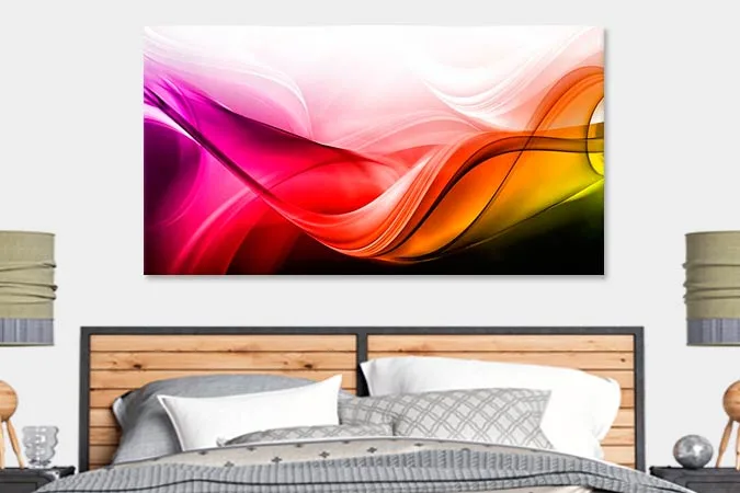 tablou dormitor abstract terapia culori